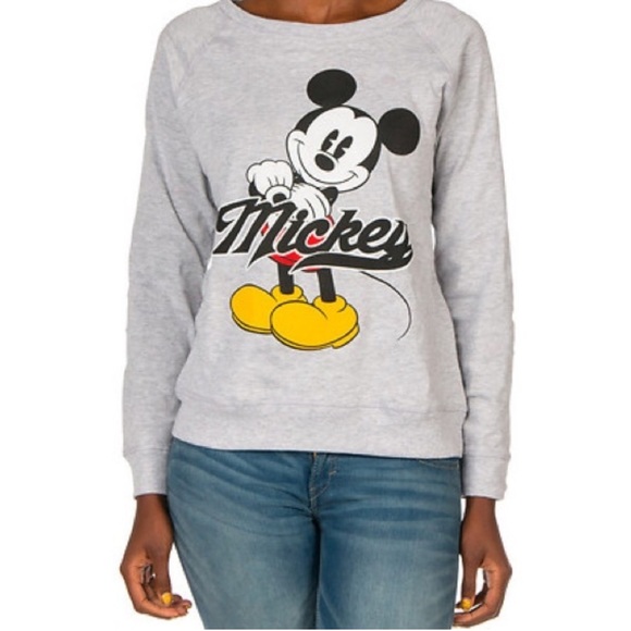 Disney Tops - Disney Mickey Mouse Reversible Sweatshirt in Gray - XL